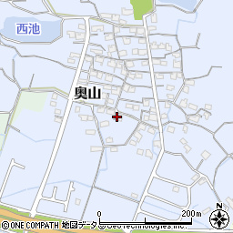 兵庫県姫路市奥山周辺の地図