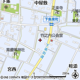 愛知県豊橋市下条東町広間周辺の地図