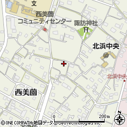 静岡県浜松市浜名区西美薗1462-1周辺の地図