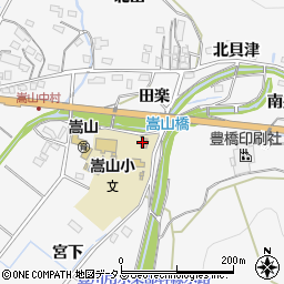 豊橋市役所　嵩山校区市民館周辺の地図