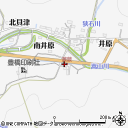 愛知県豊橋市嵩山町南井原周辺の地図