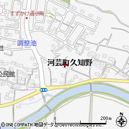 三重県津市河芸町久知野周辺の地図