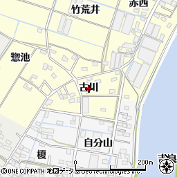 愛知県西尾市一色町大塚古川周辺の地図