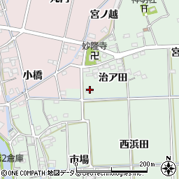 愛知県西尾市吉良町小山田治ア田75周辺の地図