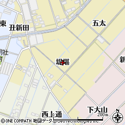 愛知県西尾市一色町対米（堤堪）周辺の地図
