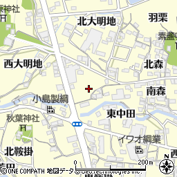 愛知県蒲郡市形原町南大明地周辺の地図