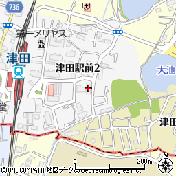 ディアコート津田周辺の地図