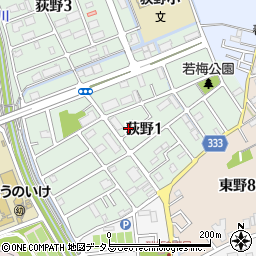 兵庫県伊丹市荻野1丁目83周辺の地図