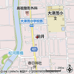 兵庫県姫路市網干区田井周辺の地図