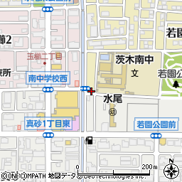 大阪府茨木市若園町6-50周辺の地図