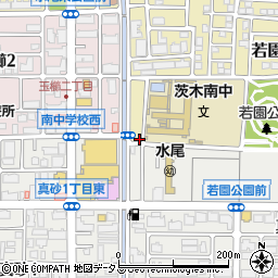 大阪府茨木市若園町6-49周辺の地図