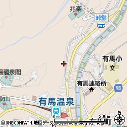 兵庫県神戸市北区有馬町1668周辺の地図