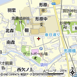 愛知県蒲郡市形原町佃26-4周辺の地図