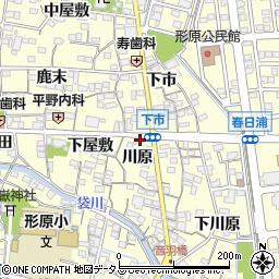 愛知県蒲郡市形原町川原42周辺の地図