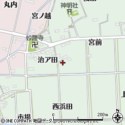 愛知県西尾市吉良町小山田治ア田34周辺の地図