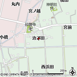 愛知県西尾市吉良町小山田治ア田周辺の地図