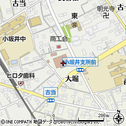 豊川市役所　こざかい児童館周辺の地図