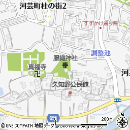 服織神社周辺の地図