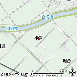 愛知県豊川市御津町下佐脇平次周辺の地図