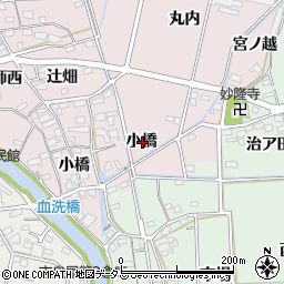 愛知県西尾市吉良町饗庭小橋周辺の地図