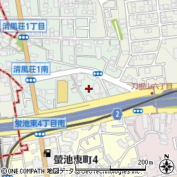 大阪府豊中市清風荘1丁目周辺の地図