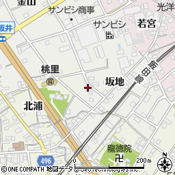 愛知県豊川市宿町（坂地）周辺の地図