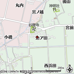 愛知県西尾市吉良町小山田治ア田68周辺の地図