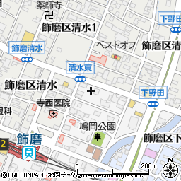 兵庫県姫路市飾磨区玉地1丁目周辺の地図