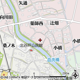 愛知県西尾市吉良町饗庭血洗周辺の地図