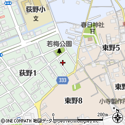 兵庫県伊丹市荻野1丁目17周辺の地図