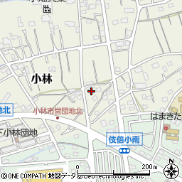 静岡県浜松市浜名区小林395-1周辺の地図