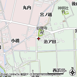 愛知県西尾市吉良町小山田治ア田71周辺の地図