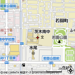 大阪府茨木市若園町6周辺の地図
