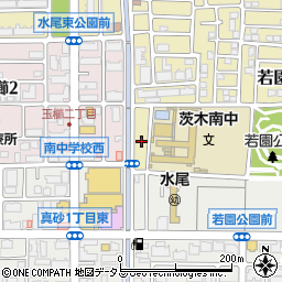 ウエルシア薬局茨木若園店周辺の地図