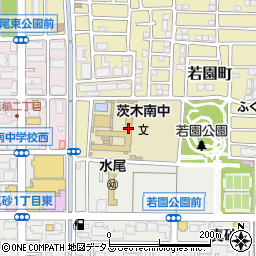 茨木市立南中学校周辺の地図