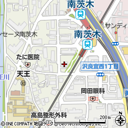 阪急南茨木ハイタウン駅前高層住宅Ｇ棟周辺の地図