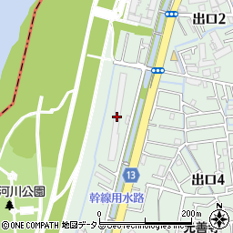 枚方淀川公園スカイハイツ周辺の地図