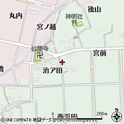 愛知県西尾市吉良町小山田治ア田13周辺の地図