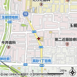 茨木市立　玉櫛公民館周辺の地図