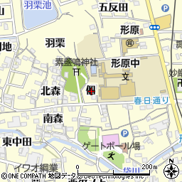 愛知県蒲郡市形原町佃周辺の地図