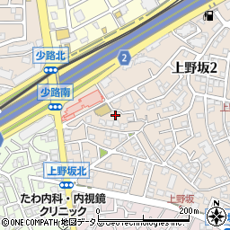 上野坂2丁目公園周辺の地図