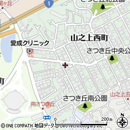 大阪府枚方市山之上西町25-34周辺の地図