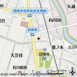 愛知県西尾市吉良町荻原桐杭43-1周辺の地図