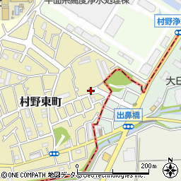大阪府枚方市村野東町70周辺の地図