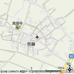 兵庫県加古川市西神吉町宮前周辺の地図