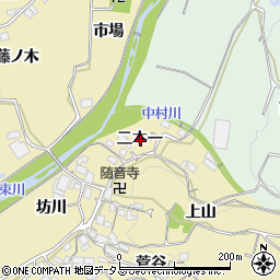 京都府相楽郡和束町中二本一周辺の地図