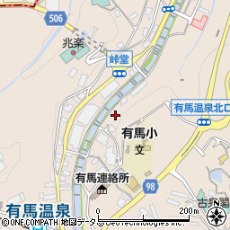 兵庫県神戸市北区有馬町203周辺の地図