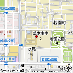 大阪府茨木市若園町6-41周辺の地図