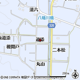 愛知県西尾市西幡豆町道添周辺の地図