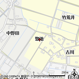 愛知県西尾市一色町大塚惣池周辺の地図